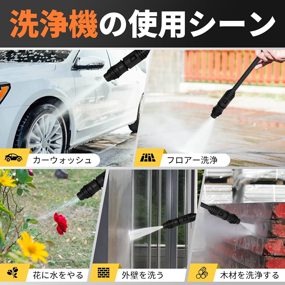 Amazon | 高圧洗浄機超軽量2.8kg、高圧洗浄、新型12MPaミニ高圧